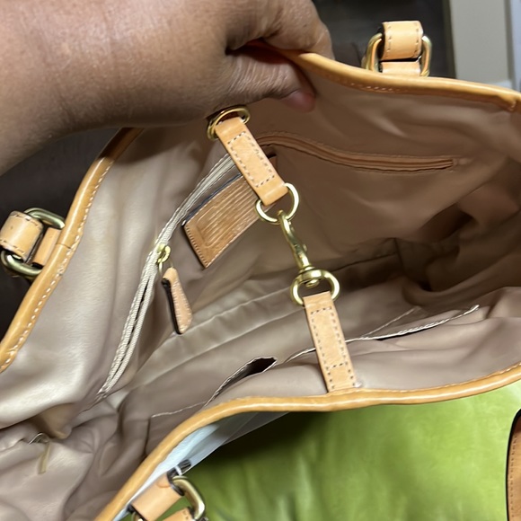 Coach Color Block Leather Tote - Picture 9 of 11